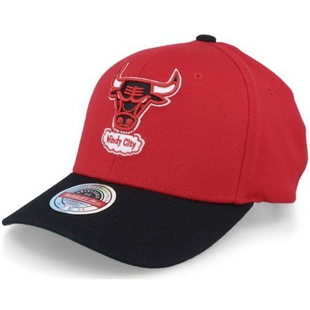 Mitchell & Ness - NBA Punainen adjustable Lippis - Chicago Bulls Team 2 Tone 2.0 Stretch Red/Black Adjustable @ Hatstore