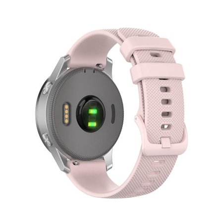 För Garmin Vivoactive 4S Liten Rutig Silikonklockarmband (Vit) För Garmin Vivoactive 4S