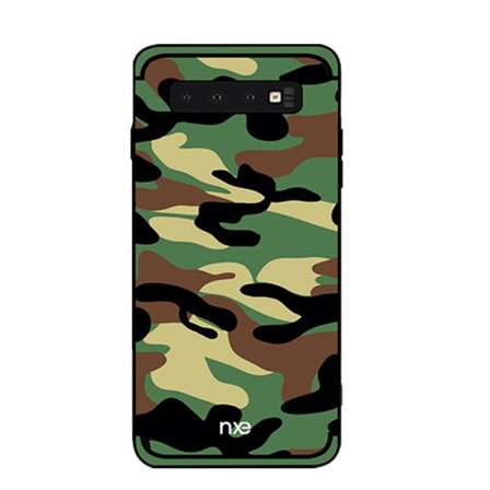 NXE Samsung Galaxy S10 TPU-Skal - Kamouflage - ArmeGrön