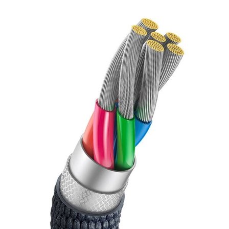 Baseus Crystal Shine-kabel USB til USB-C, 100 W, 2 m (svart)