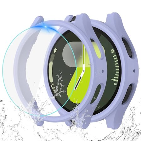 Skal + Härdat Glas för Samsung Galaxy Watch 7 40mm 44mm Vattentätt PC Matt Skyddande Stötfångarskal för Galaxy Watch 7