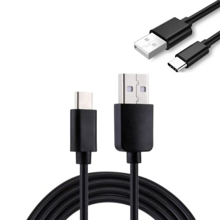 Hurtig opladning Ekstra langt USB-C kabel / oplader sort