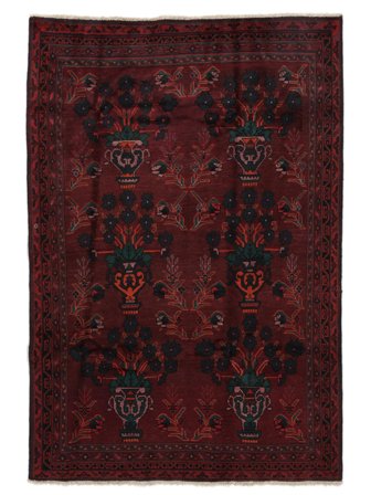 Tapis D'orient Afshar 162X238 Noir/Rouge Foncé (Laine, Perse/Iran)
