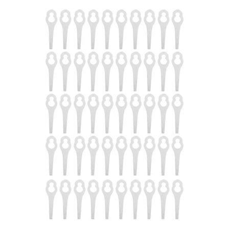 50 stk. Plastkniver til gresstrimmer, reservedeler til gressklipper for BOSCH ALM 28 30[YJD]