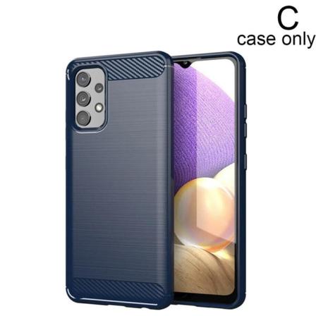 För Samsung Galaxy A32 Case Stötsäkert Kolfiber Tpu Silikon