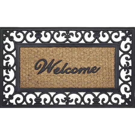 Välkommen stil, 40 * 60 cm, söt tryckt tecknad dörrmatta, fotdyna,