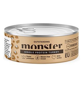 Monster Adult Cat, Single Turkey, 100g Burk