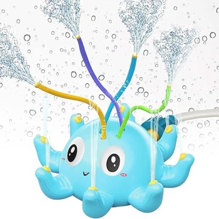 Vandlegetøj børn udendørs, sprinkler børn vandlegetøj, vandlegetøj have, vandleg børn udendørs i blæksprutteform til børn