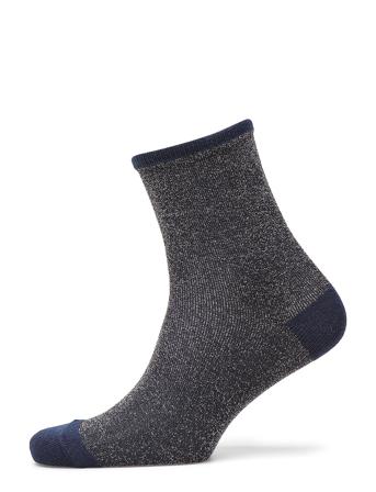 Dina Solid Coll. Lingerie Socks Regular Socks Blå Becksöndergaard