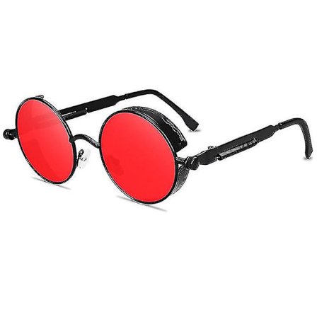Retro Klassiska Steampunk Solglasögon Vintage Herr Dam Cirkel Cyberpunk Glasögon