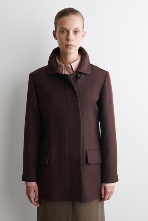 COS Women's Giacca Sartoriale In Lana in Marrone