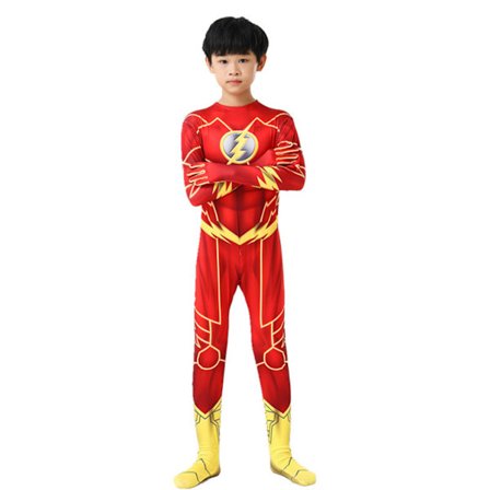 SuperhjälteThe Flash Cosplay kostym för barn Halloween size-120 size-120