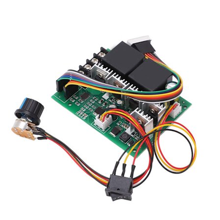DC Motorvarvtalsregulator 12V till 24V 60A CW CCW med Potentiometer och Digital Display
