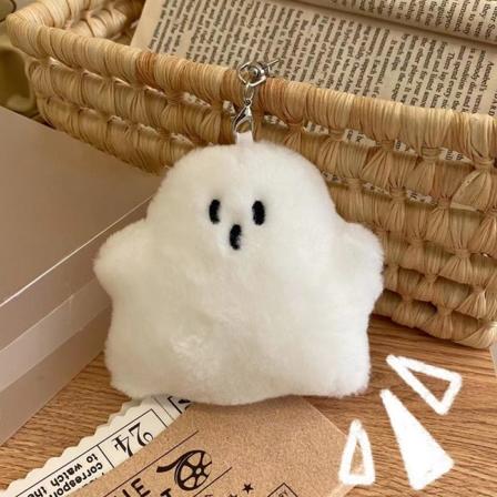 Creative Halloween Ghost nøkkelring og myk plysj dukke nøkkelring Ba - Perfet
