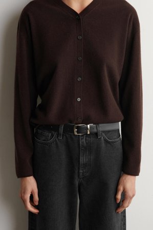 COS Women's Cintura In Pelle Double Face in Marrone