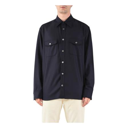 Mauro Grifoni, Shirts Blauw, unisex, Maat:XL
