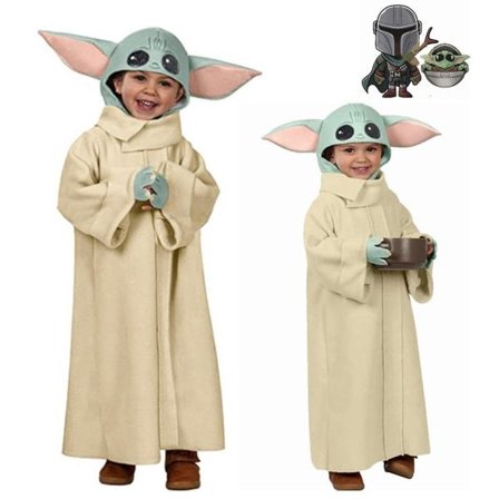Star Wars The Mandalorian Baby Yoda Cosplay Kostume Kappe - Størrelse XL
