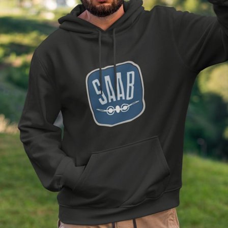 SAAB klassisk design huvtröja hoodie