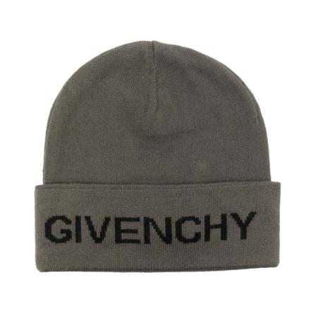 Givenchy, Logo Beanie Bruin, Heren, Maat:ONE Size