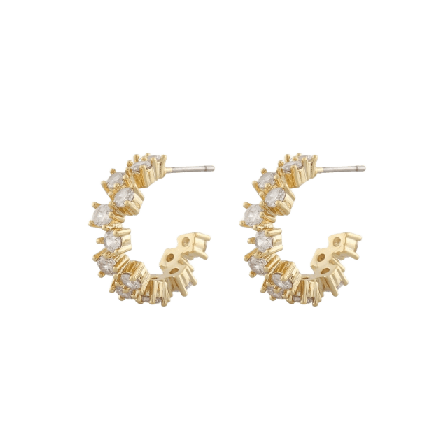 SNÖ of Sweden Nuit Oval Ear Örhängen Dam Guld ONESIZE