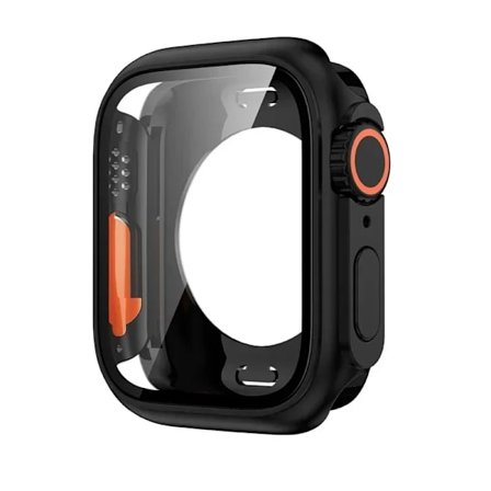Härdat glas + skal kompatibelt Apple Watch-fodral 46 mm 42 mm 45 mm 44 mm 41 mm 40 mm Skärmskydd kompatibelt iwatch serie 10 9 8 7 6 SE 5