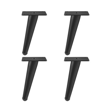 Huonekalun jalat kartiomaiset jalat MUSTA 10cm