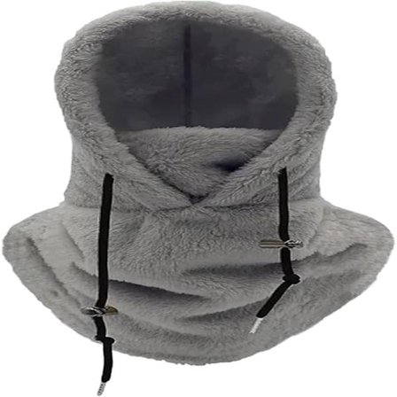 Hette Skidmaske Vinter Balaclava Snøring Vindtett Justerbar Varm Hette Over Hatt Lue Skjerf, Grå