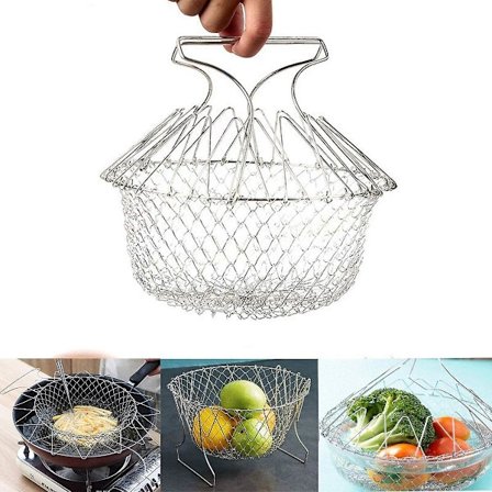 Dewenwils Utvidbar Fritørstekekurv Foldbar Rustfritt Stål Dyp DXGHC