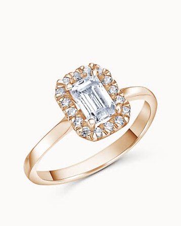 Halo Ring Diana 18K Roségoud Natuurlijke Diamant 0.30 Karaat - Verlovingsringen & Trouwringen van Vanbruun