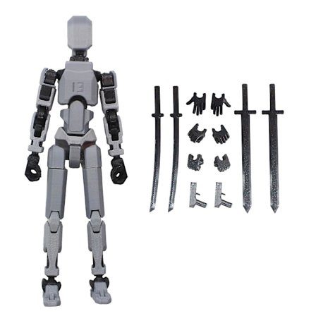 T13 Actionfigur, Titan 13 Actionfigur, Robot Actionfigur, 3D-printet Action, 50 % tilbud