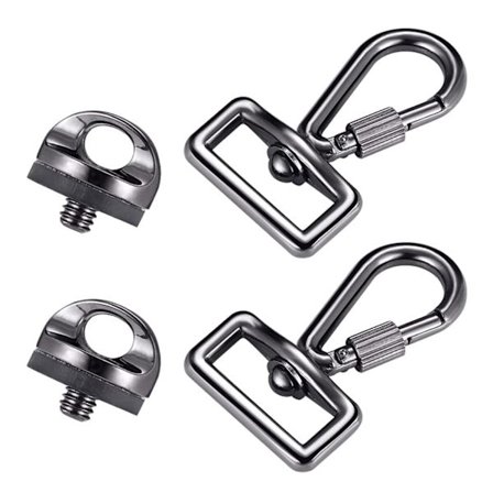 1/4" skruvanslutningsadapter Snabbkoppling avtryckarkrok Ring Karbinhake Skruvlås DSLR Kamerarem Spänne Krok