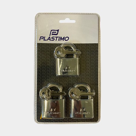 Hänglås rf. bygel, 3 st samma nyckel bredd 40 mm