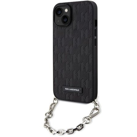 Karl Lagerfeld KLHCP14SSACKLHPK iPhone 14 6,1" svart/svart hardcase Saffiano Monogram Chain