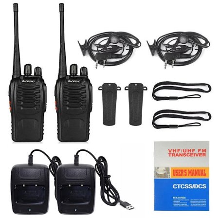 2 kpl BaoFeng BF 888 S V2 UHF Radiopuhelin / Walkie Talkie Sisäänrakennettu LED-taskulamppu