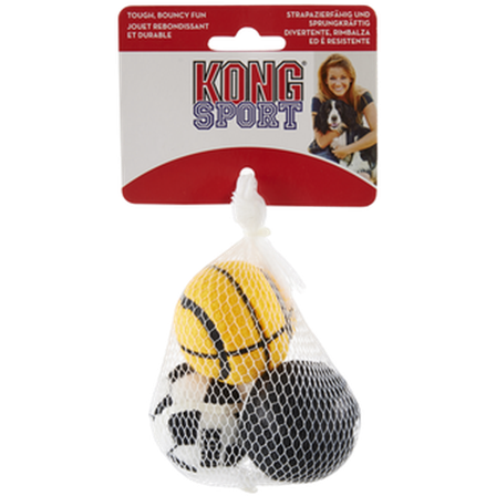 Kong - Sportsballer i 3-pakning Hundeleketøy X-Small 4cm - Hund - Hundeleker & spill - Baller - ZOO.no