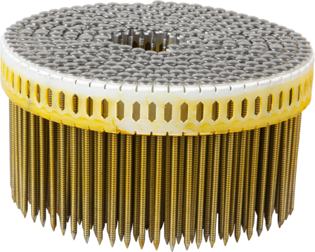 ESSVE 774633 Maskinspik coil, 0°, kullrigt huvud, RFR A4 2,5 x 75 mm, 975-pack, Infästning