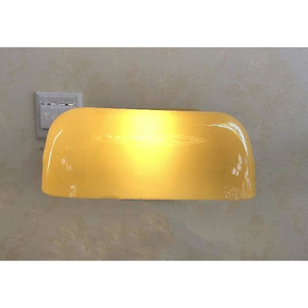 Reservedel Bankers Lampe Skærm, Bordlampe, Glasskærm, Multifarvet, Reservedel Glasskærm Til Skrivebordslampe Gul