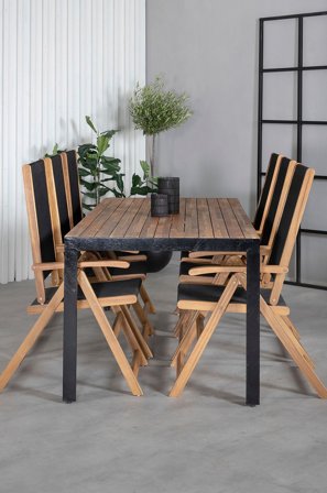 Venture Home - Matgrupp Bois med 6st matstolar Little John - Brun - Matgrupper - Från Homeroom