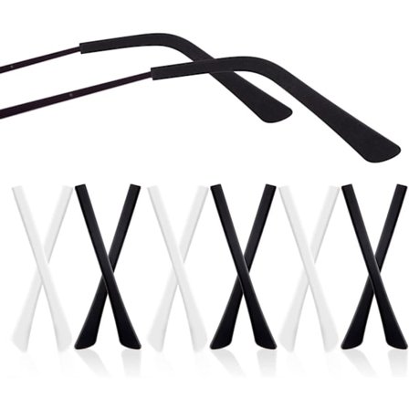 6 par Anti-Slip Silikone Solbriller Strømper Sort Hvid