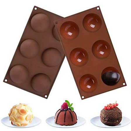 Mordely Hot Chocolate Bomb Mold Cake Jelly Pudding Silicone Chocolate Mold Non-Stick Silicone Baking Mold