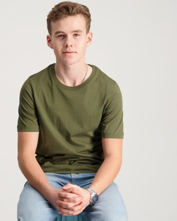 Jack & Jones JJEORGANIC BASIC TEE SS O-NECK Grön T-shirts Kille - Kids Brand Store