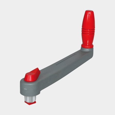 Winch handle 10", PVC, with lock, floating, 254 mm