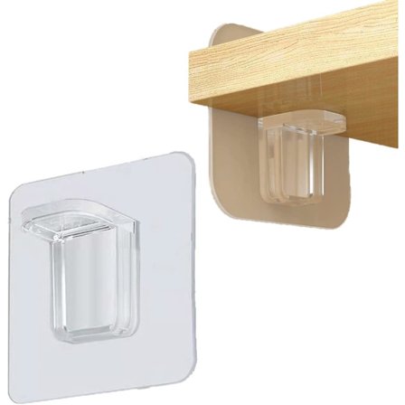 Hylla stödpinnar, hylla stöd konsoler självhäftande L-formad stöd triangel konsol hylla stöd rack klistermärken krokar för möbler skåp