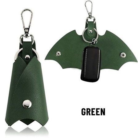 PU Lær nøkkelring Lær nøkkelring GRØNN