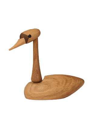 Spring Copenhagen Trädekoration The Cygnet Svan Ek 13 Cm Inredningsdetaljer Beige