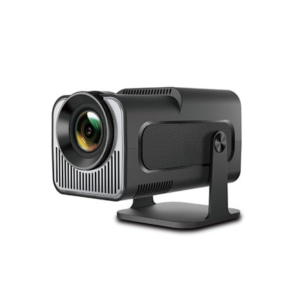 Sort; Stiktype: UK-stik HY320 Mini 4K Smart Bærbar Projektor, 150 tommer LCD-skærm, Android 11, 200ANSI 1280x720P Video, til Indendørs og Udendørs