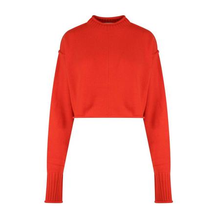 Sportmax - Stickade Tröjor & Koftor - Orange - Dam - Storlek: Xs, Dam, Storlek: XS