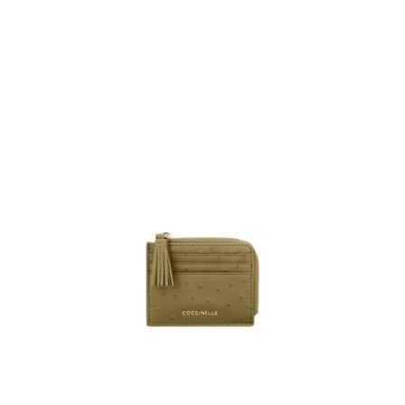 Coccinelle, Tassel Ostrich Wallet Zielony, Kobieta, Rozmiar: ONE Size