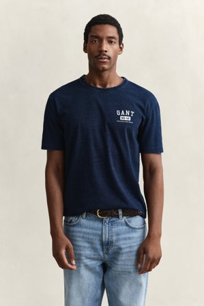 GANT Herren Indigo T-Shirt (M) Indigo