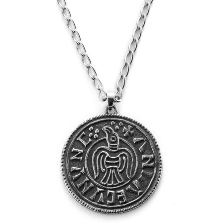 Lee Sort og Sølvfarvet Makt Halskæde til mænd - Halskæder med vedhæng